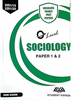 O Level Sociology P1 and P2 Unsolved upto Jun 2022