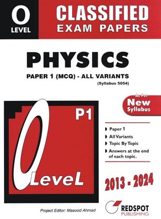 Redspot O Level Classified Physics Paper 1 2025 Edition